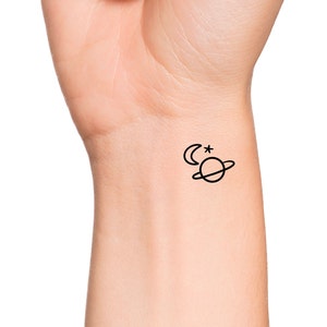 Saturn Temporary Tattoo / Planet Tattoo / Space Tattoo - Etsy