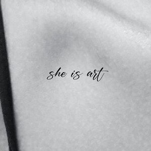 She is Art Temporary Tattoo
