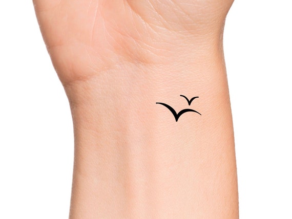 Minimalist Birds Temporary Tattoo - Etsy