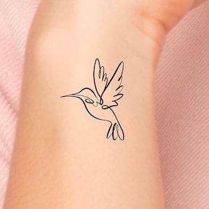 Hummingbird Temporary Tattoo / bird tattoos / animal tattoos