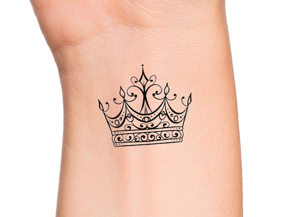 Tatuaje temporal de la corona / tatuaje de la reina - Etsy México