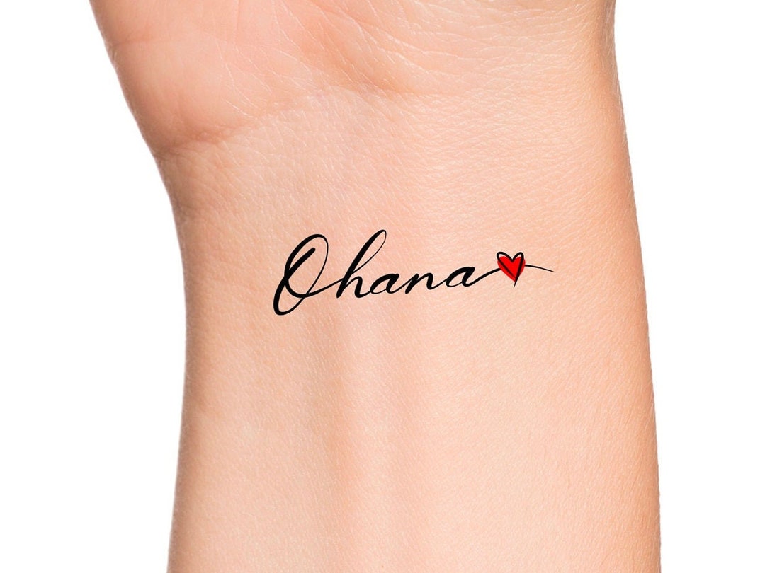 Ohana Temporary Tattoo Etsy Canada