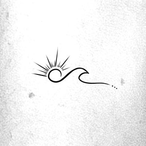 Sun Wave Dots Temporary Tattoo