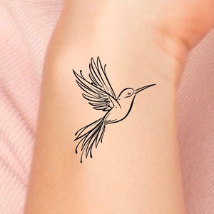 Hummingbird Temporary Tattoo / animal tattoos / bird tattoos