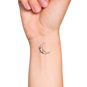 Moon Flower Temporary Tattoo