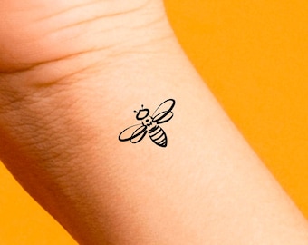 Tiny Bee Temporary Tattoo