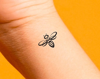 Tiny Bee Temporary Tattoo