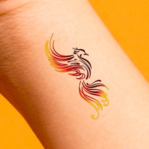 Fire Phoenix Temporary Tattoo