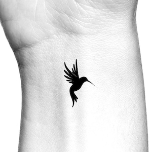 Little Hummingbird Temporary Tattoo / bird tattoo