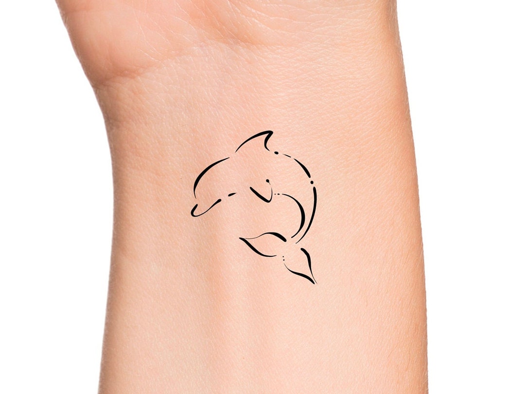 Small dolphin tattoos, collection of designs | Tattooing