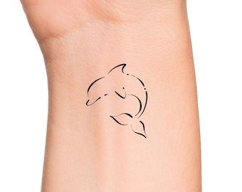 Dolphin Temporary Tattoo