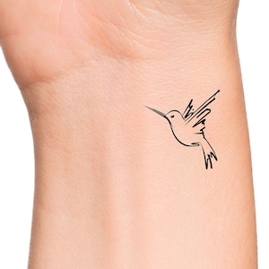 Small Hummingbird Temporary Tattoo / bird tattoos