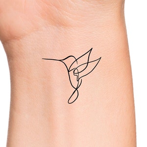 Hummingbird Temporary Tattoo / bird tattoos / animal tattoos / hummingbird tattoo
