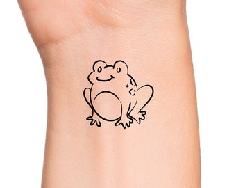 Happy Frog Temporary Tattoo / frog tattoos