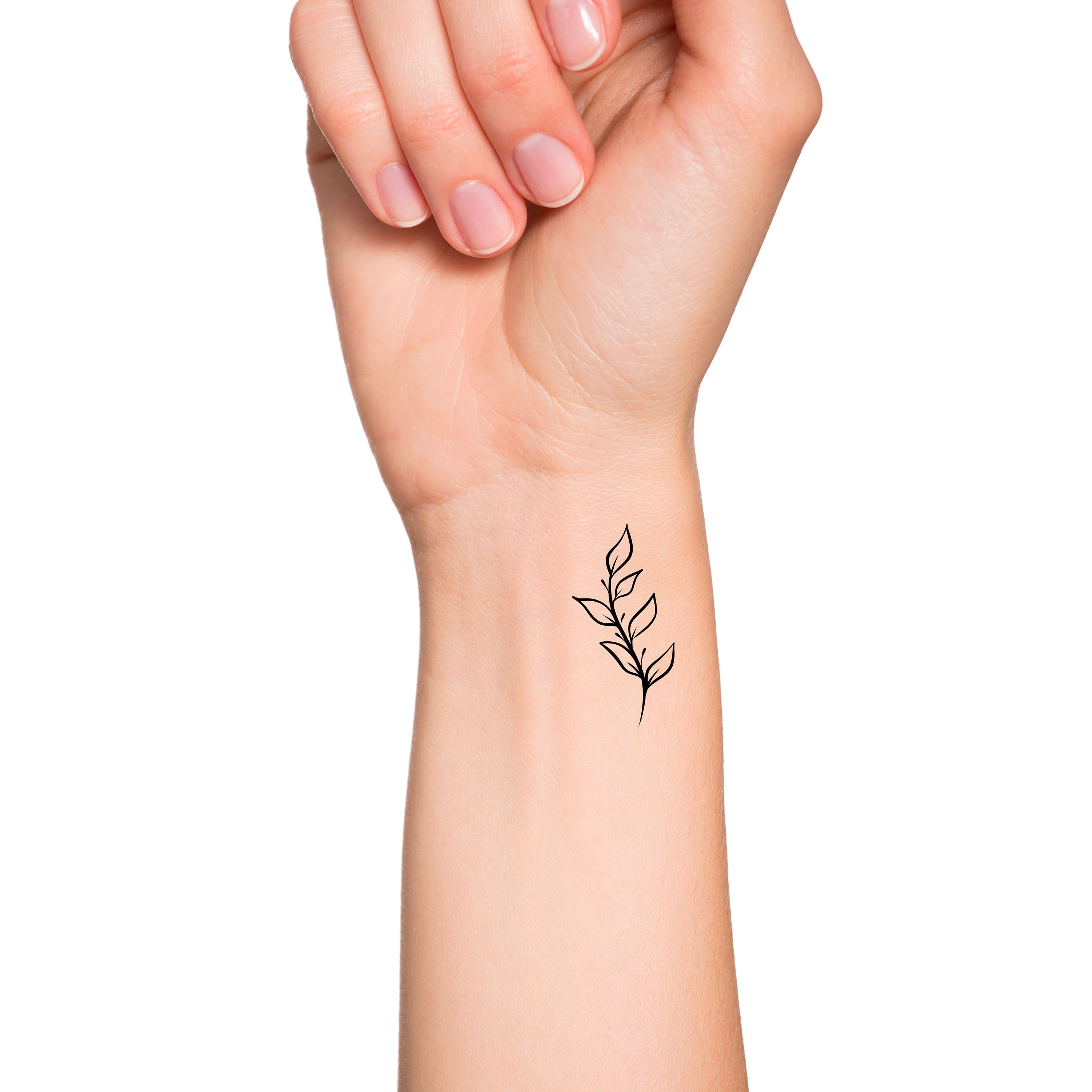 Tatouage Feuille De Laurier Cou Feuilles Branche Tatouage Temporaire / tatouage botanique / - Etsy France
