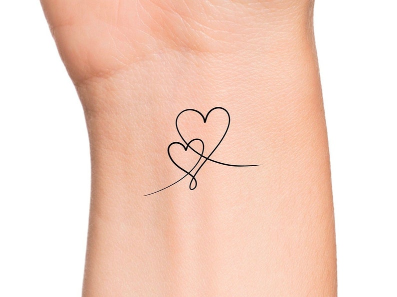 Connecting Hearts Temporary Tattoo image 1