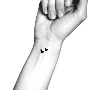 2 Hearts Temporary Tattoo