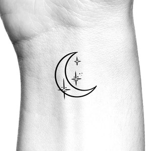 Little Moon Stars Temporary Tattoo