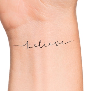 Just Believe Tattoo - Etsy