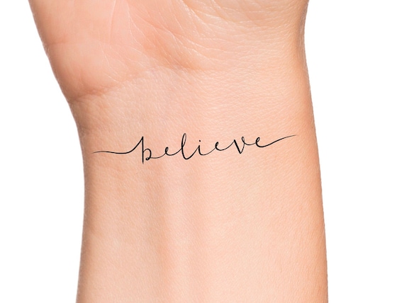 Buy Believe Temporary Tattoo set of 3 Online in India - Etsy