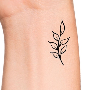Branch Leaves Temporary Tattoo