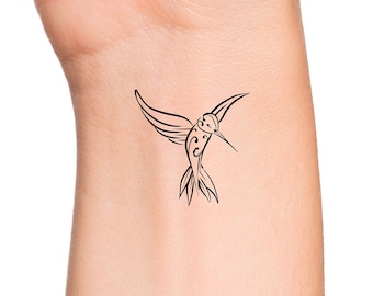 Hummingbird Temporary Tattoo