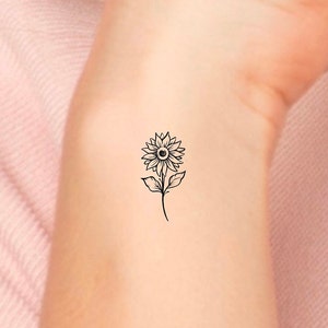 Little Sunflower Temporary Tattoo