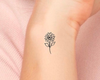 Little Sunflower Temporary Tattoo
