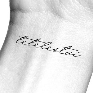 Tetelestai Temporary Tattoo / Religious Tattoo / Jesus Tattoo