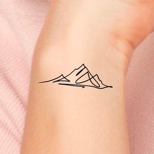 Mountain Line Temporary Tattoo