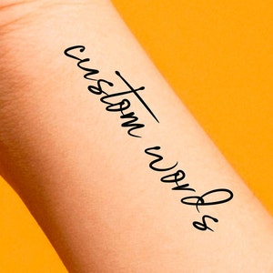 Custom Tattoo Words Temporary Tattoo / custom handwriting tattoo