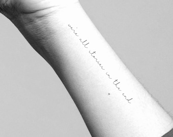 We’re all stories in the end Temporary Tattoo
