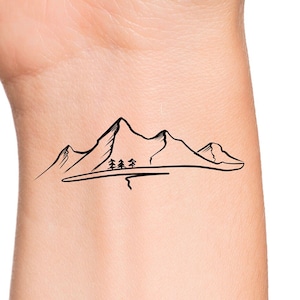 Mountain Pine Tree Temporary Tattoo