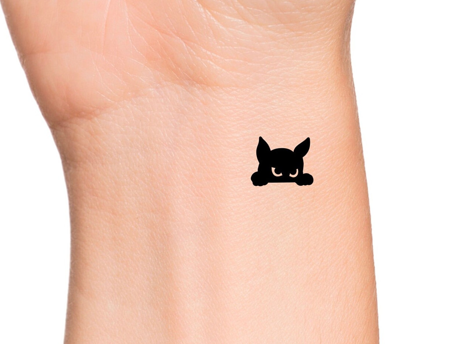Small Black Cat Temporary Tattoo - Etsy