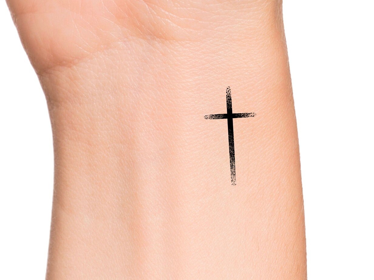 Gothic Wooden Cross Tattoo