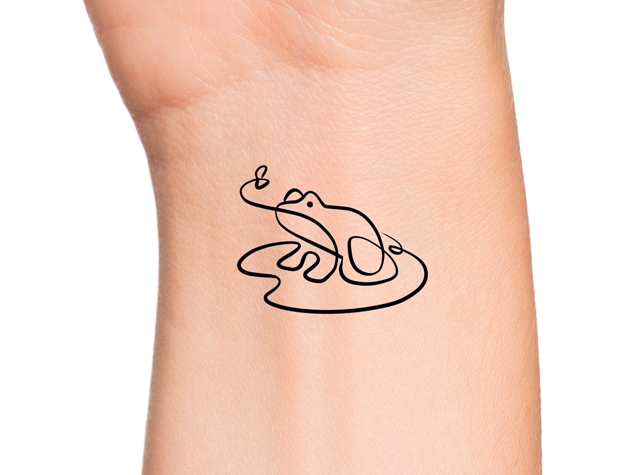 Tattoo Black Line Style Lily Pad Stock Illustration 1653459580   Shutterstock