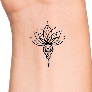 Temporary Tattoo Lotus Flower