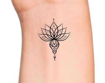 Temporary Tattoo Lotus Flower