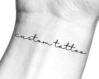 Custom Words Temporary Tattoo / custom tattoo