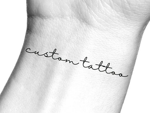 Custom Words Temporary Tattoo / custom tattoo