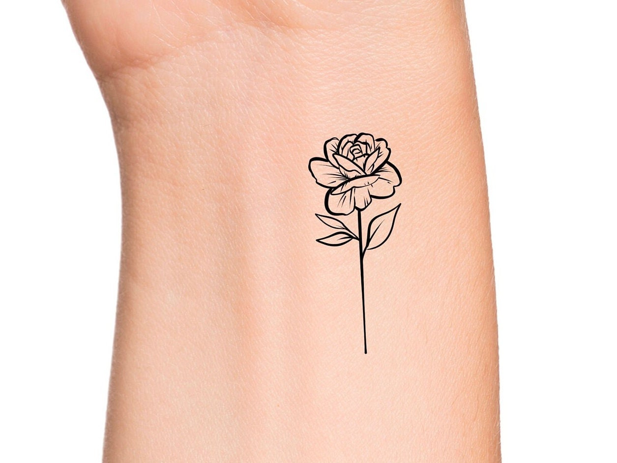 How to draw a rose tattoo design drawing easy Small stylish tattoo design  ideas flower tattoo  YouTube