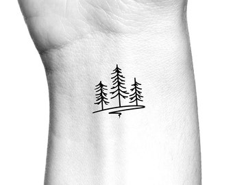 3 Tiny Trees Temporary Tattoo