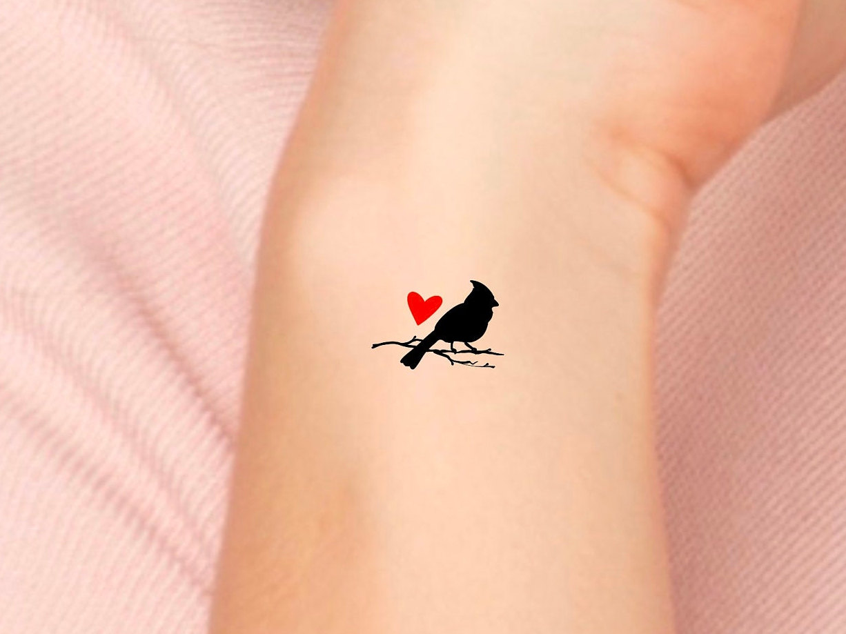 red bird tattoo