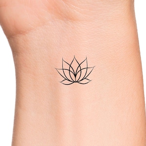 Small Lotus Temporary Tattoo