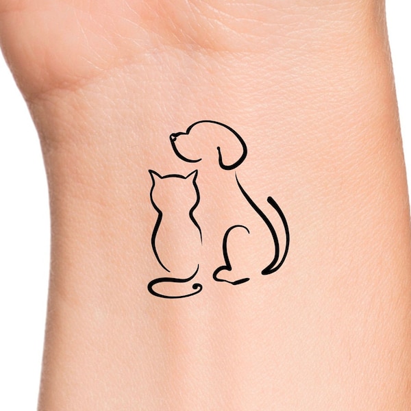 Dog Temporary Tattoo Etsy