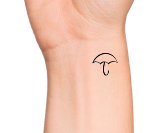 Small Umbrella Temporary Tattoo