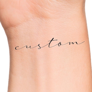Custom Name Temporary Tattoo / custom word tattoo