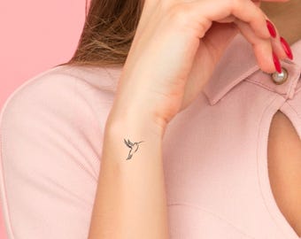 Hummingbird Temporary Tattoo