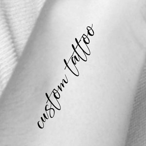 Custom Words Temporary Tattoo / custom tattoo quote