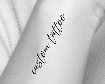 Custom Words Temporary Tattoo / custom tattoo quote
